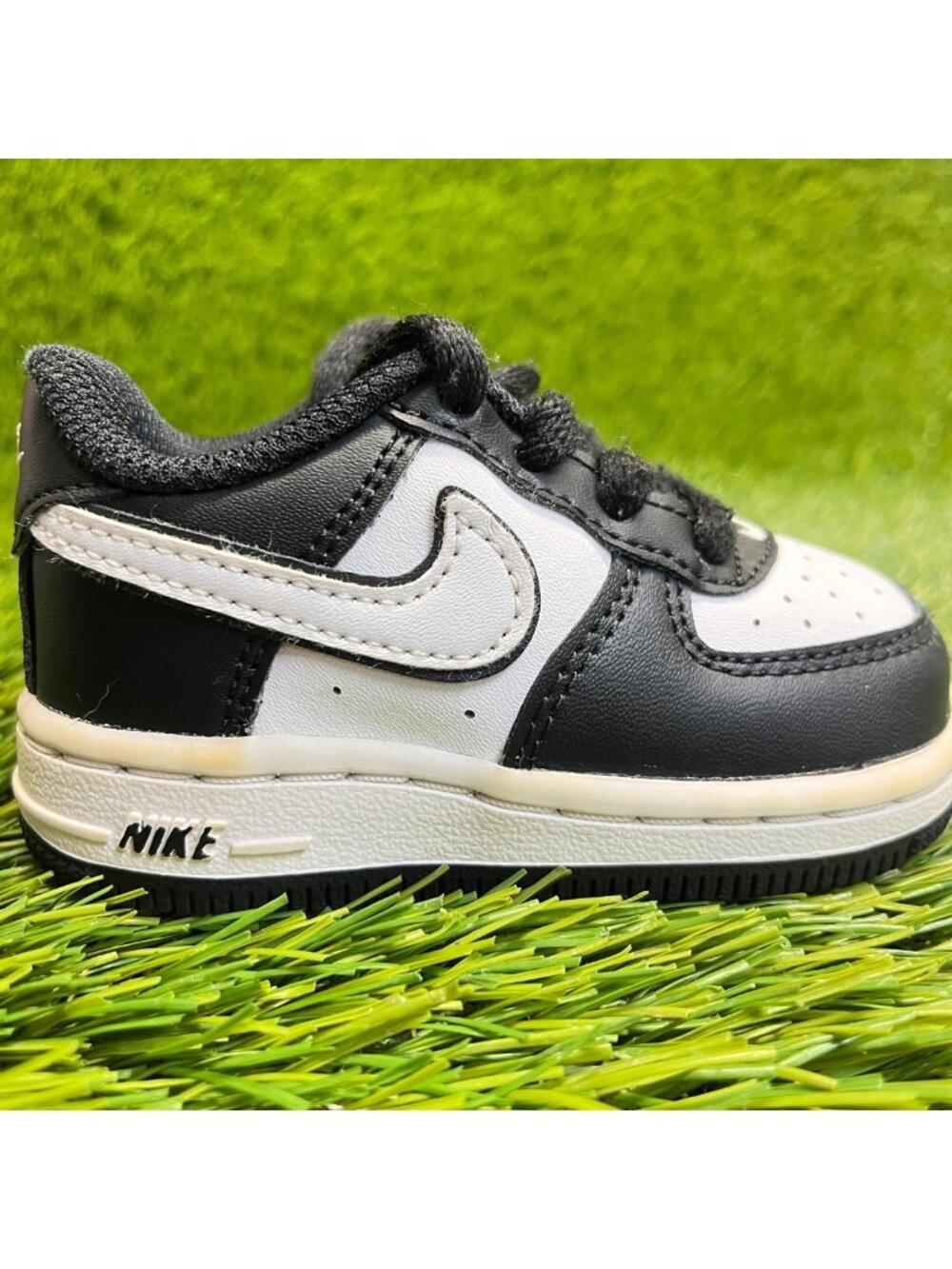 Nike‎ Force 1 '07 Panda Toddler Size 4C White Athletic Leather Shoes Sneakers